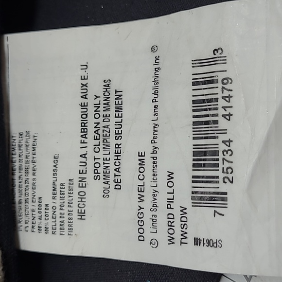 "WOOF" DOG THEMED TAPESTERY DECORATIVE PILLOW - Picture 5 of 7